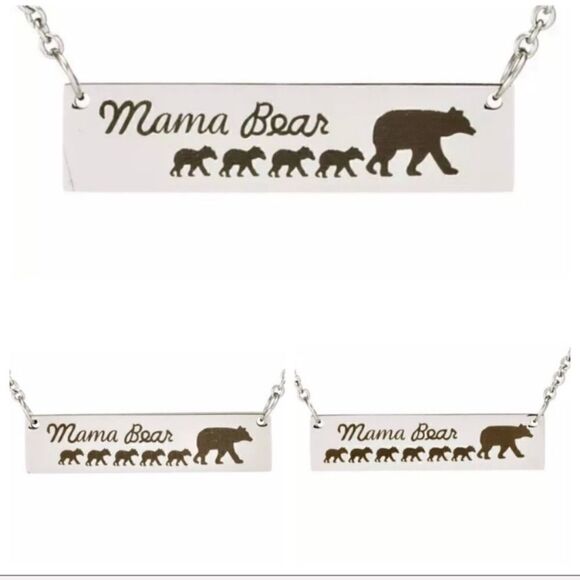 Mama Bear 6 Kids Necklace Mother’s Day Gift Present - Picture 6 of 6